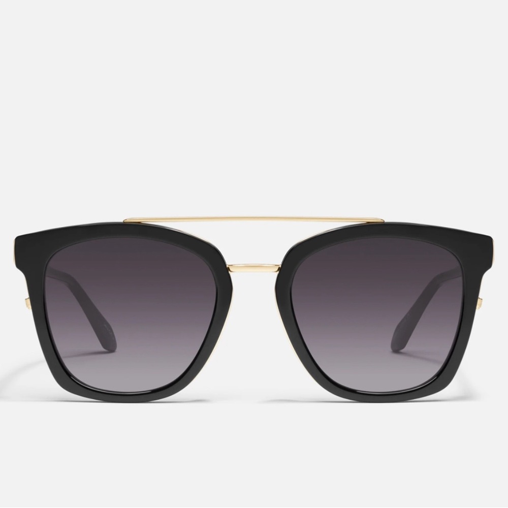 QUAY Sweet Dreams women’s cat eye aviator sunglasses black/gold/ gradient